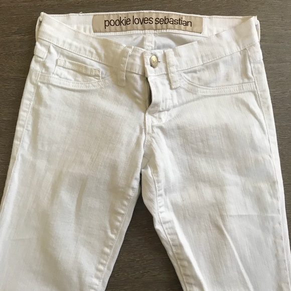 Pookie Loves Sebastian White Skinny Jean Sz 0 - Picture 4 of 7